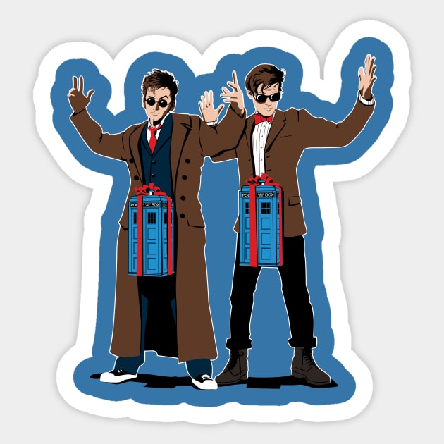 Doc In A Box: Tardis Lovers Sticker by crocktees